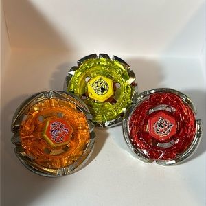 Flame Bull, Dark Tiger, Red Bear: Metal Fusion - Beyblade Hasbro